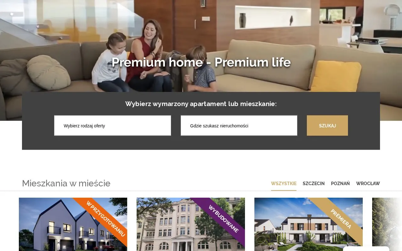 Assethome — zrzut ekranu strony